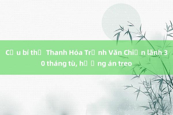 Cựu bí thư Thanh Hóa Trịnh Văn Chiến lãnh 30 tháng tù， hưởng án treo