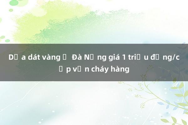 Dừa dát vàng ở Đà Nẵng giá 1 triệu đồng/cặp vẫn cháy hàng