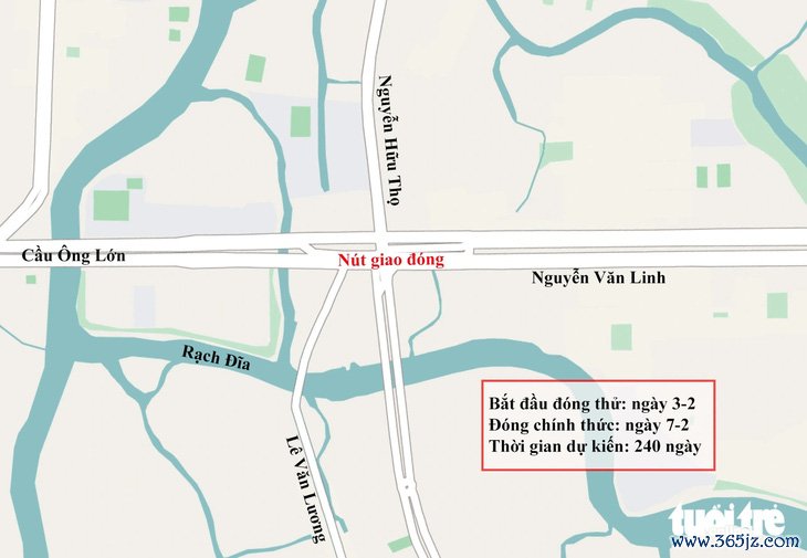 Nút giao Nguyễn Văn Linh - Nguyễn Hữu Thọ được trả lại lối đi sau gần một năm 'đóng cửa' - Ảnh 3.